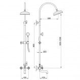 Душевая система Bennberg для ванны ретро бронза 561222 Bronze