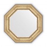 Зеркало в багетной раме состаренная бронза с плетением 70 mm 73х73 cm OCTAGON