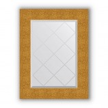 Зеркало с гравировкой в багете чеканка золотая 90 mm 56x74 cm BY 4022
