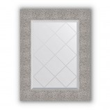 Зеркало с гравировкой в багете чеканка серебряная 90 mm 56x74 cm BY 4023