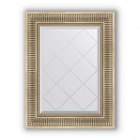 Зеркало с гравировкой в багете серебряный акведук 93 mm 57x75 cm BY 4024