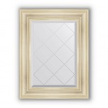 Зеркало с гравировкой в багете травленое серебро 99 mm 59x76 cm BY 4031