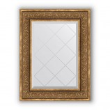 Зеркало с гравировкой в багете вензель бронзовый 101 mm 59x76 cm BY 4034