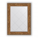 Зеркало с гравировкой в багете виньетка бронзовая 85 mm (65x87 cm) BY 4099