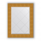 Зеркало с гравировкой в багете чеканка золотая 90 mm (66x89 cm) BY 4108