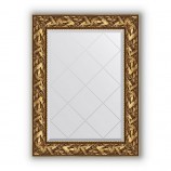 Зеркало с гравировкой в багете византия золото 99 mm (69x91 cm) BY 4113