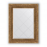 Зеркало с гравировкой в багете вензель бронзовый 101 mm (69x91 cm) BY 4120