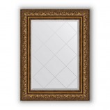 Зеркало с гравировкой в багете виньетка состаренная бронза 109 mm (70x93 cm) BY 4126