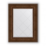 Зеркало с гравировкой в багете состаренная бронза с орнаментом 120 mm (72x95 cm) BY 4128