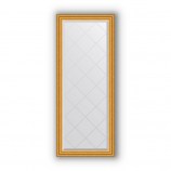 Зеркало с гравировкой в багете состаренное золото 67 mm (62x152 cm) BY 4130