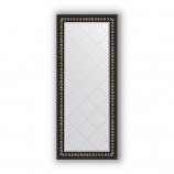 Зеркало с гравировкой в багете черный ардеко 81 mm (65x154 cm) BY 4139