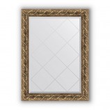 Зеркало с гравировкой в багете фреска 84 mm (76x103 cm) BY 4184