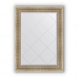 Зеркало с гравировкой в багете серебряный акведук 93 mm (77x105 cm) BY 4196