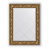Зеркало с гравировкой в багете византия золото 99 mm (79x106 cm) BY 4199