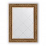 Зеркало с гравировкой в багете вензель бронзовый 101 mm (79x106 cm) BY 4206