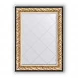 Зеркало с гравировкой в багете барокко золото 106 mm (80x107 cm) BY 4208