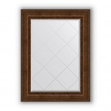 Зеркало с гравировкой в багете состаренная бронза с орнаментом 120 mm (82x110 cm) BY 4214