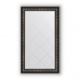 Зеркало с гравировкой в багете черный ардеко 81 mm (75x129 cm) BY 4225