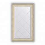 Зеркало с гравировкой в багете травленое серебро 95 mm (78x133 cm BY 4241