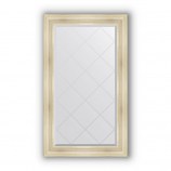Зеркало с гравировкой в багете травленое серебро 99 mm (79x134 cm) BY 4246