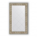 Зеркало с гравировкой в багете барокко серебро 106 mm (80x135 cm) BY 4252