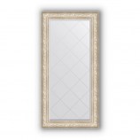 Зеркало с гравировкой в багете виньетка серебро 109 mm (80x162 cm) BY 4297