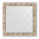 Зеркало с гравировкой в багете прованс с плетением 70 mm (83x83 cm) BY 4306