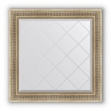 Зеркало с гравировкой в багете серебряный акведук 93 mm (87x87 cm) BY 4325