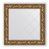 Зеркало с гравировкой в багете византия золото 99 mm (89x89 cm) BY 4328