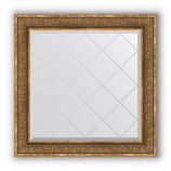 Зеркало с гравировкой в багете вензель бронзовый 101 mm (89x89 cm) BY 4335