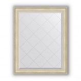 Зеркало с гравировкой в багете травленое серебро 95 mm (98x123 cm) BY 4370