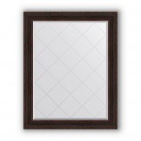 Зеркало с гравировкой в багете темный прованс 99 mm (99x124 cm) BY 4377