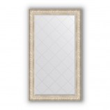 Зеркало с гравировкой в багете виньетка серебро 109 mm (100x175 cm) BY 4426