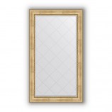 Зеркало с гравировкой в багете состаренное серебро с орнаментом 120 mm (102x177 cm) BY 4428