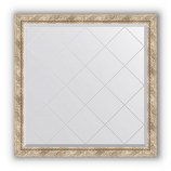 Зеркало с гравировкой в багете прованс с плетением 70 mm (103x103 cm) BY 4435