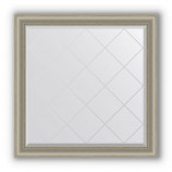 Зеркало с гравировкой в багете хамелеон 88 mm (106x106 cm) BY 4450