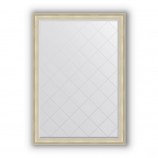 Зеркало с гравировкой в багете травленое серебро 95 mm (133x188 cm) BY 4499
