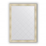 Зеркало с гравировкой в багете травленое серебро 99 mm (134x189 cm) BY 4504