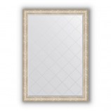 Зеркало с гравировкой в багете виньетка серебро 109 mm (135x190 cm) BY 4512
