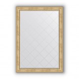 Зеркало с гравировкой в багете состаренное серебро с орнаментом 120 mm (137x192 cm BY 4514