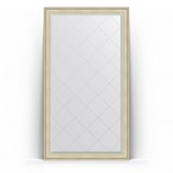 Зеркало напольное с гравировкой в багете травленое серебро 113x203 BY 6363