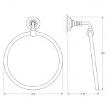 Кольцо для полотенца (античное серебро) 3SC Stilmar STI 410