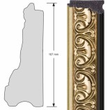 Зеркало в багетной раме (барокко золото)60х140 см EVOFORM Exclusive BY 1261