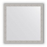 Зеркало в багетной раме волна алюминий 46 mm (71х71 cm) Evoform Definite BY 3230