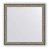 Зеркало в багетной раме виньетка состаренное серебро 56 mm (74х74 cm) Evoform Definite BY 3232