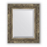Зеркало в багетной раме старое дерево с плетением 70 mm (43х53 cm) Evoform Exclusive BY 3356