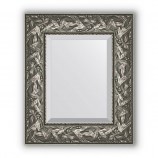 Зеркало в багетной раме византия серебро 99 mm (49х59 cm) Evoform Exclusive BY 3364