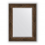 Зеркало в багетной раме (состаренное дерево с орнаментом)82х112 см EVOFORM Exclusive BY 3482