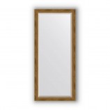 Зеркало в багетной раме состаренное бронза с плетением 70 mm (73х163 cm) Evoform Exclusive BY 3588