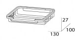 Полочка-решетка прямоугольная 13 см FBS RYNA RYN 015